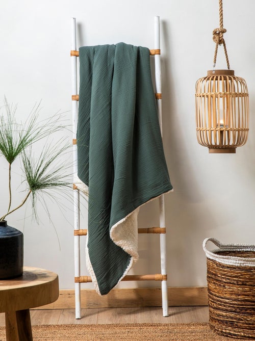 Plaid double gaze sherpa 'Deko&co' - Kiabi