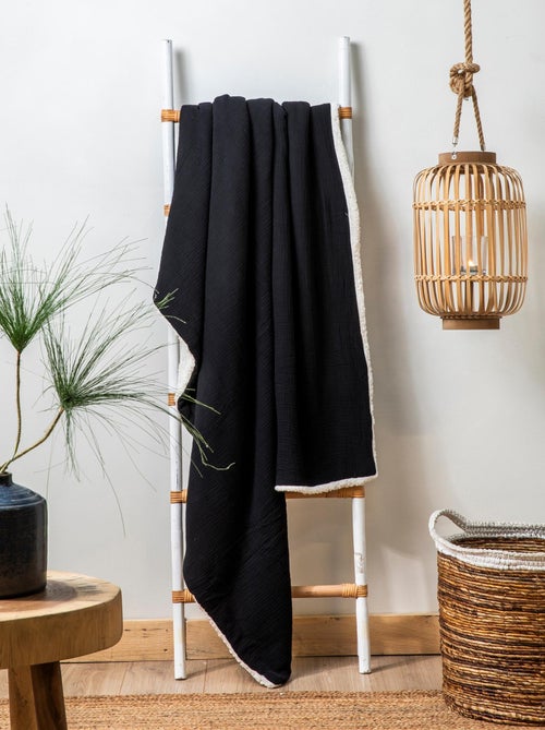 Plaid double gaze sherpa 'Deko&co' - Kiabi