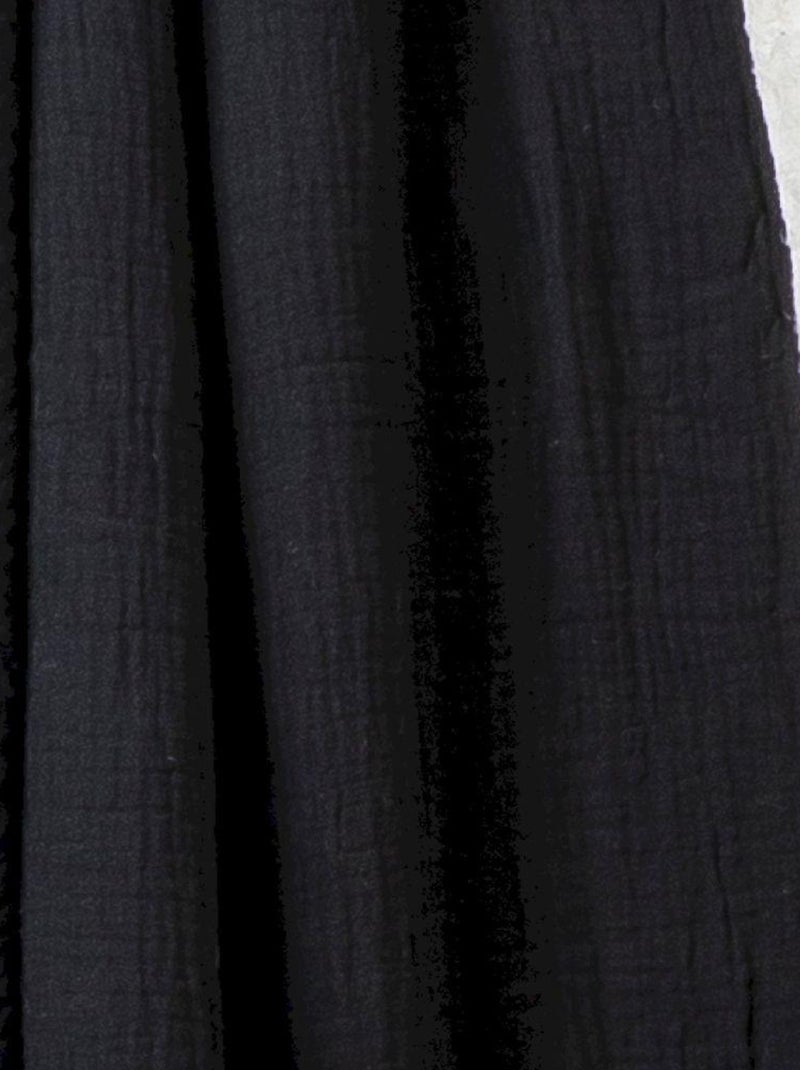 Plaid double gaze sherpa 'Deko&co' Noir - Kiabi