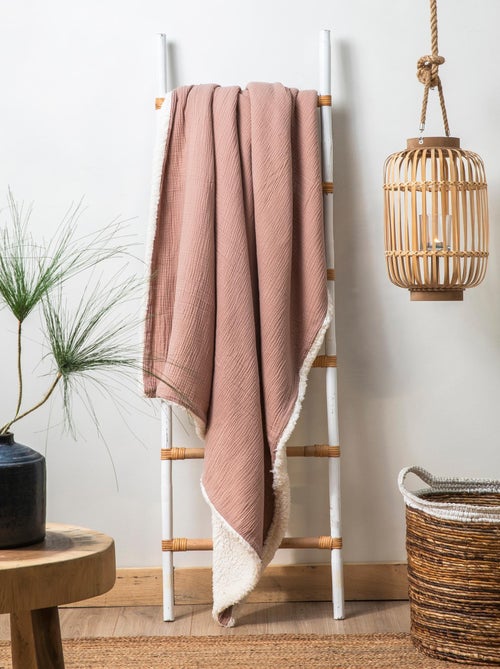 Plaid double gaze sherpa 'Deko&co' - Kiabi