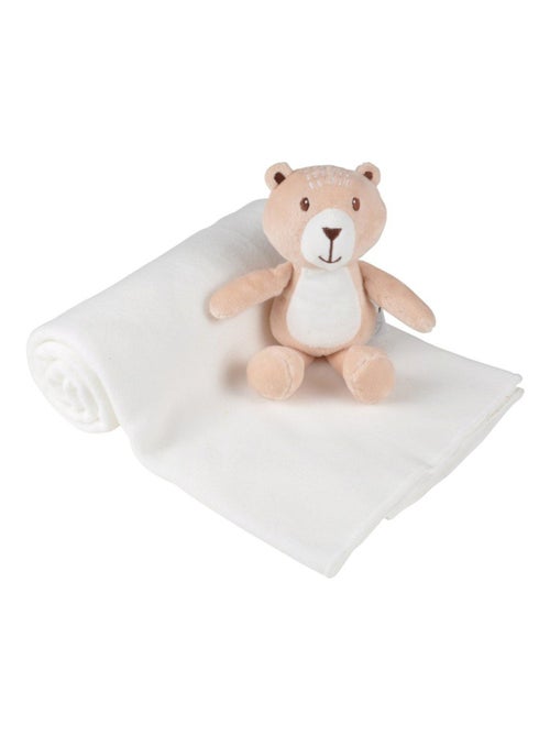 Plaid doudou ourson - Kiabi