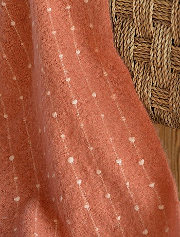 Plaid doux à franges aspect mohair