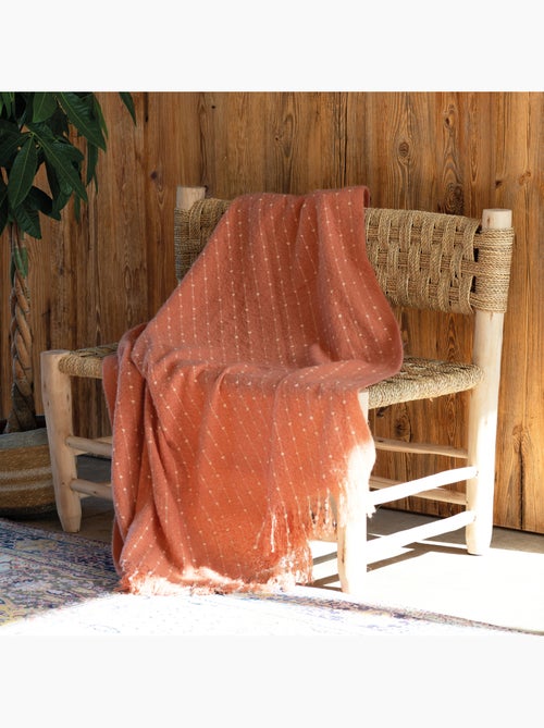 Plaid doux à franges aspect mohair - Kiabi