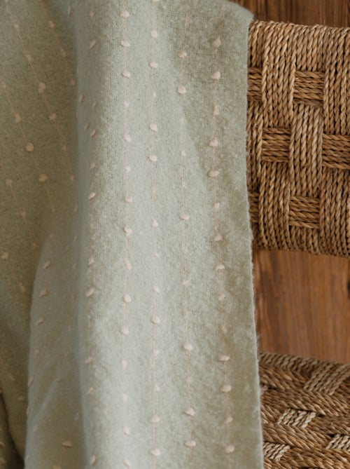 Plaid doux à franges aspect mohair - Kiabi