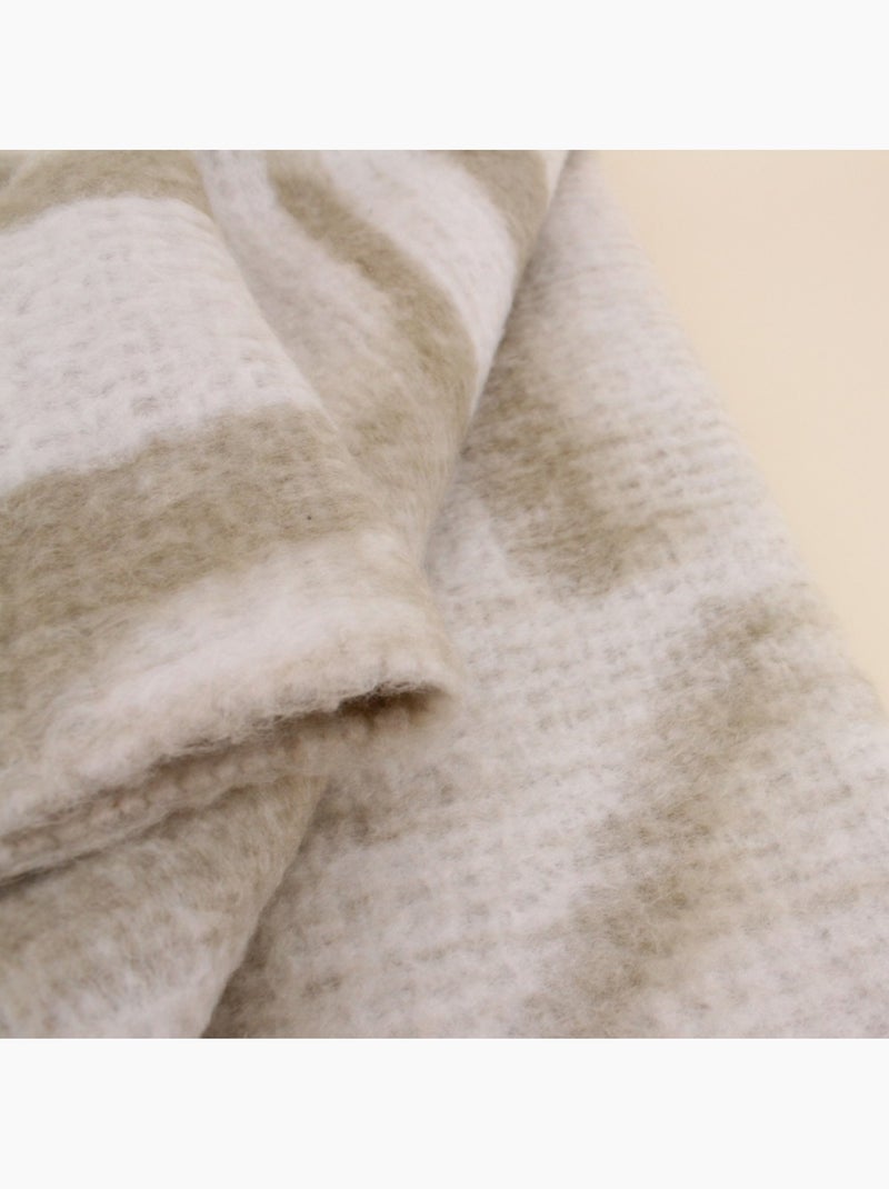 Plaid doux à motifs beiges 130x170cm Beige - Kiabi