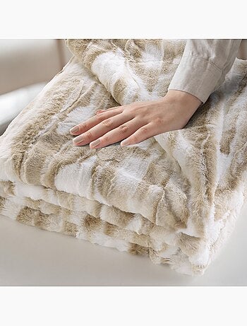 Plaid doux a poil et sherpa Cheyenne