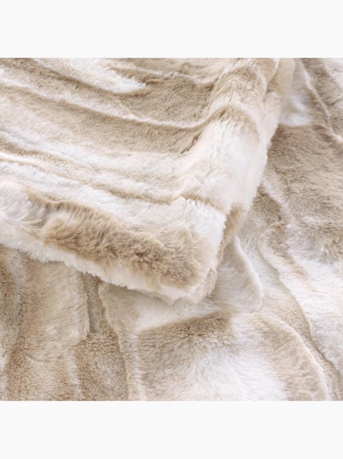 Plaid doux a poil et sherpa Cheyenne - Kiabi