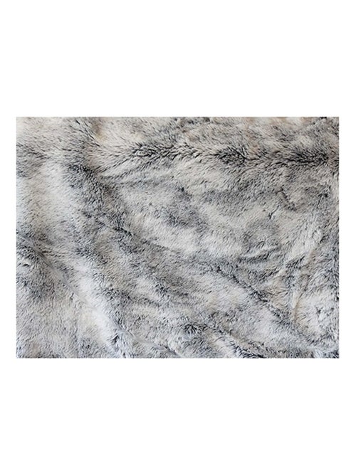 Plaid doux effet peluche doublé polaire Évasion - Kiabi