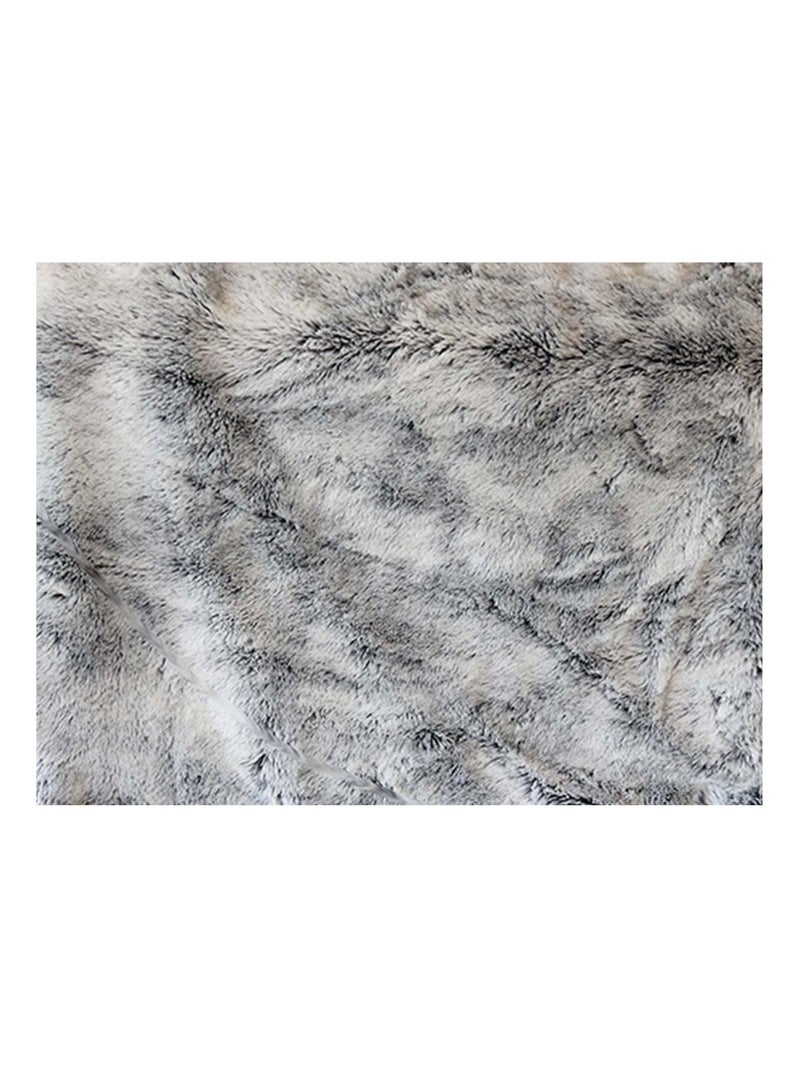 Plaid doux effet peluche doublé polaire Évasion Gris - Kiabi