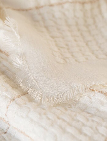 Plaid doux gaufré à carreaux