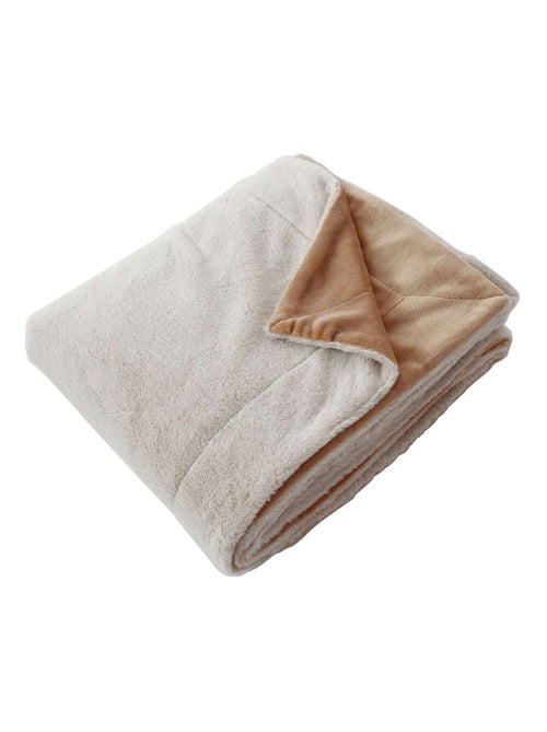 Plaid doux imitation fourrure et flanelle AZURA - Kiabi Plaid doux imitation fourrure et flanelle AZURA - Kiabi