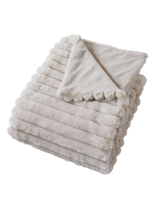 Plaid doux imitation fourrure et flanelle SELA - Kiabi Plaid doux imitation fourrure et flanelle SELA - Kiabi