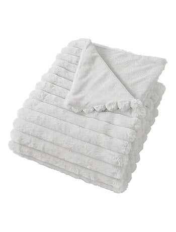 Plaid doux imitation fourrure et flanelle SELA