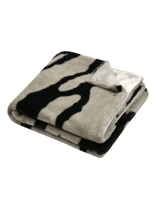 Plaid doux imprimé zébré - Kiabi