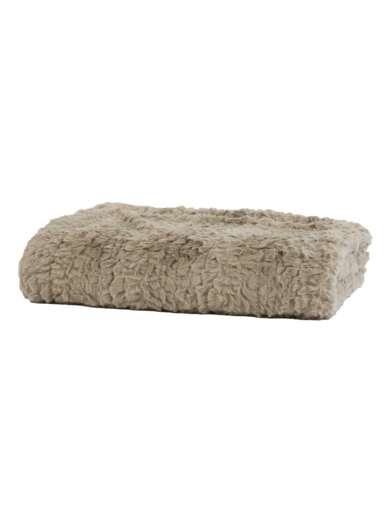 Plaid doux texturé Beige - Kiabi