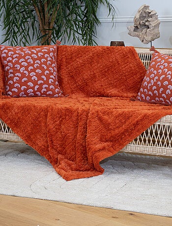 Plaid doux texturé