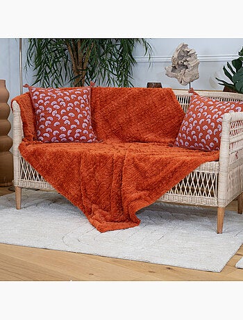 Plaid doux texturé
