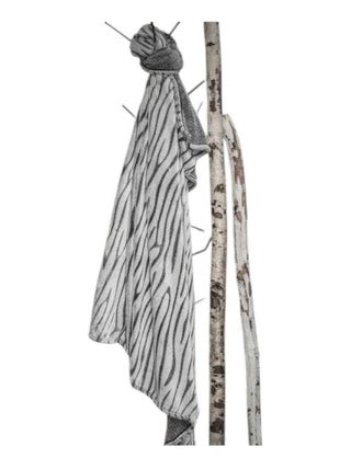 Plaid Ecorce gris zebre