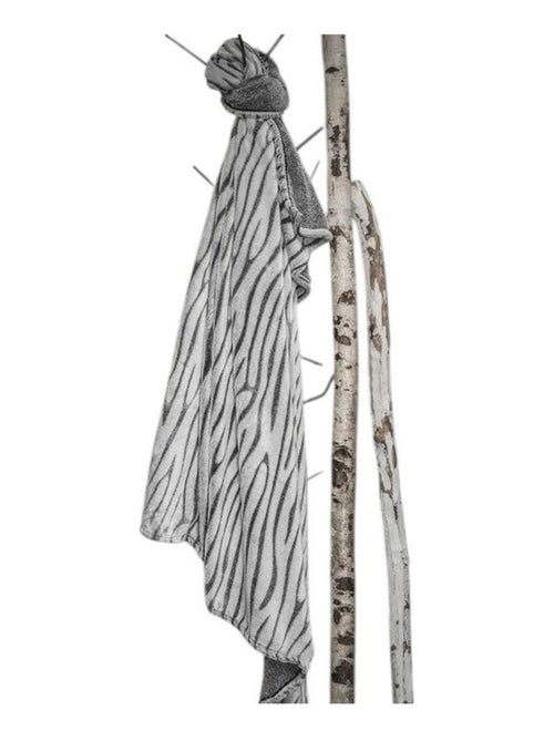 Plaid Ecorce gris zebre - Kiabi