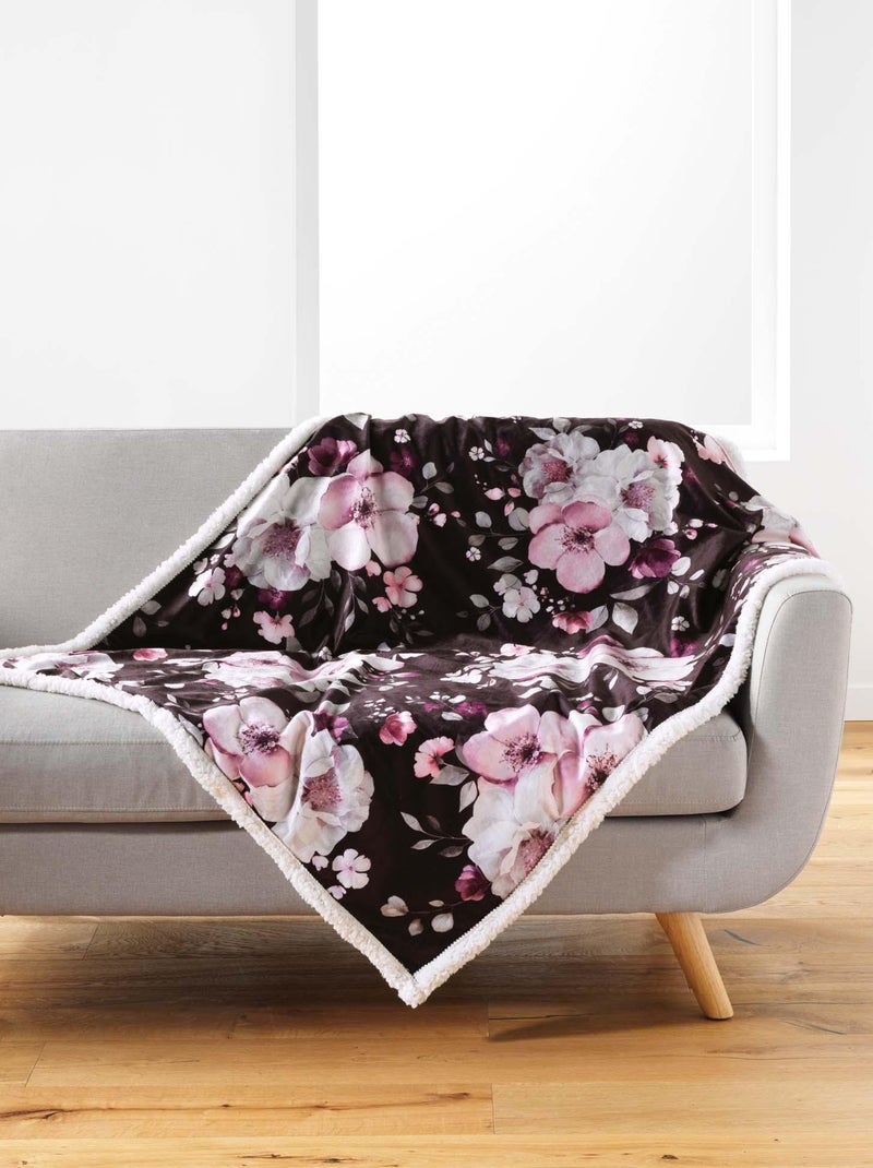 Plaid effet moutonné velvet flower Rose - Kiabi