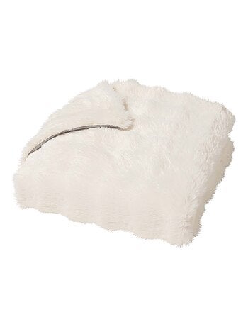 Plaid effet peluche et polaire