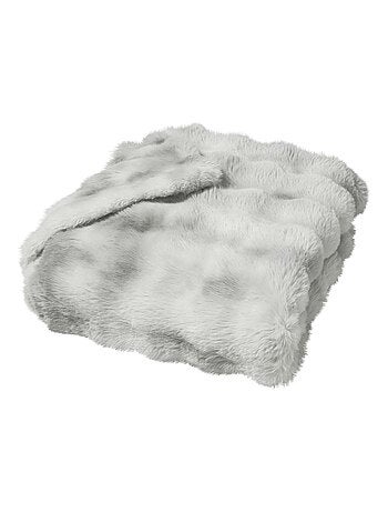 Plaid effet peluche et polaire