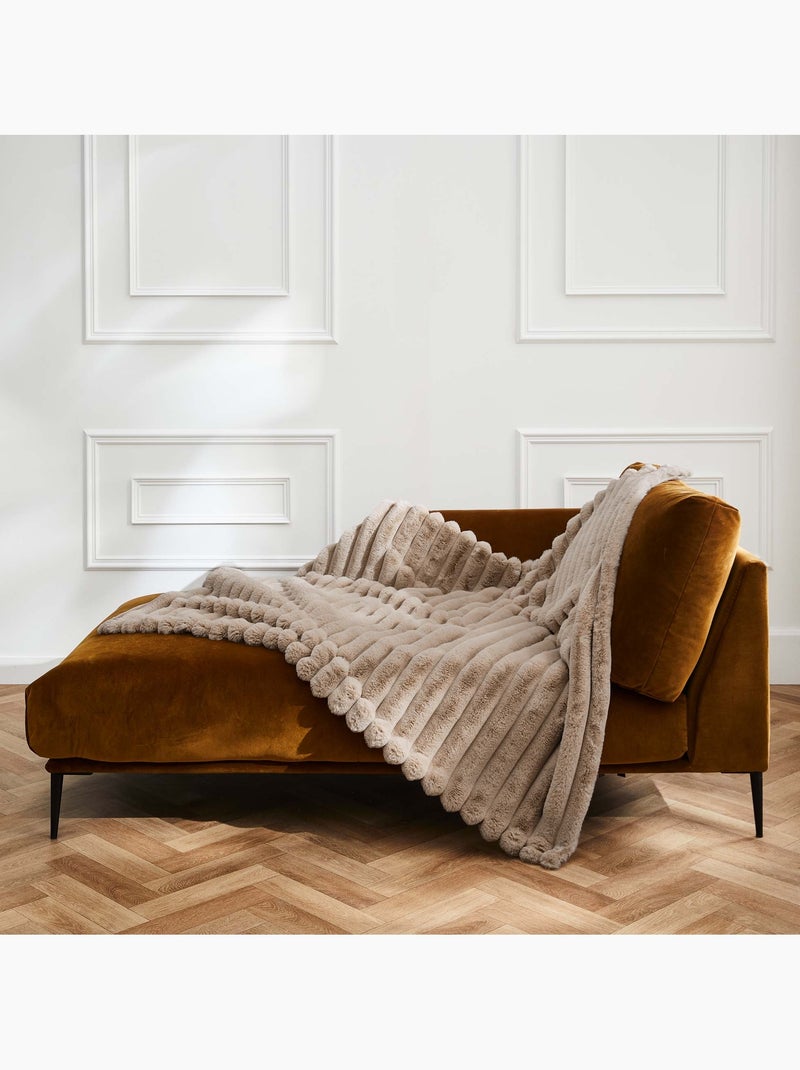 Plaid effet peluche polaire  Serenity Marron - Kiabi