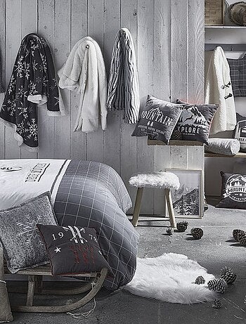 Plaid embossé uni coton HORS PISTE