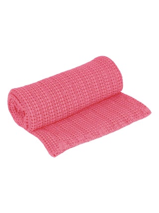 Plaid en coton 130x170 cm PERLA corail par Vent du sud