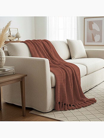 Plaid en coton 140x200 cm nael, par soleil d'ocre