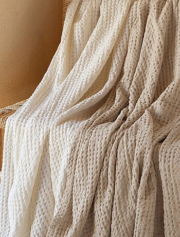 Plaid en coton gaufré