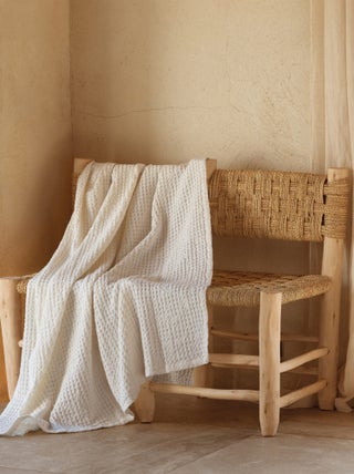 Plaid en coton gaufré