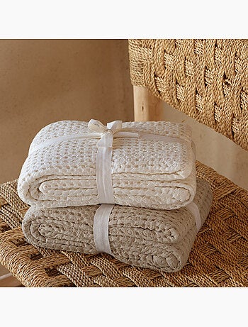 Plaid en coton gaufré