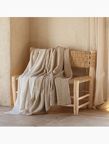Plaid en coton gaufré