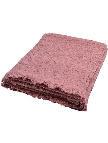Plaid en coton jacquard à motif goutte d’eau
