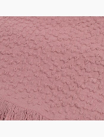 Plaid en coton jacquard à motif goutte d’eau