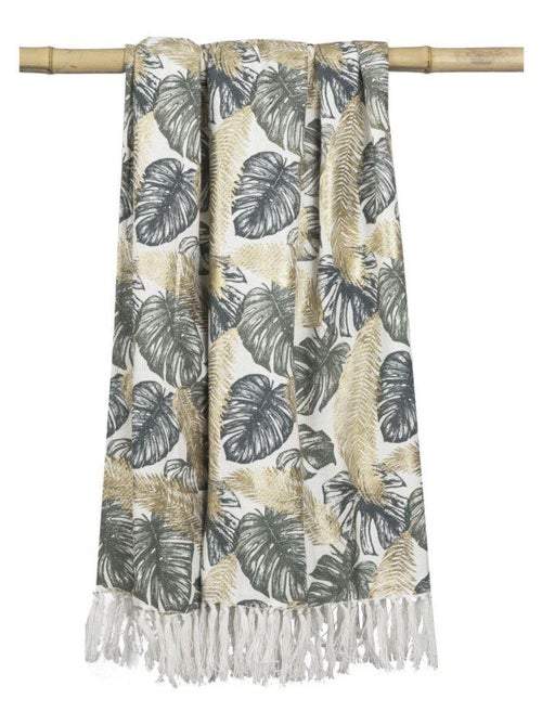 Plaid en coton JUMANJI dessus chambray 'Deko&co' - Kiabi