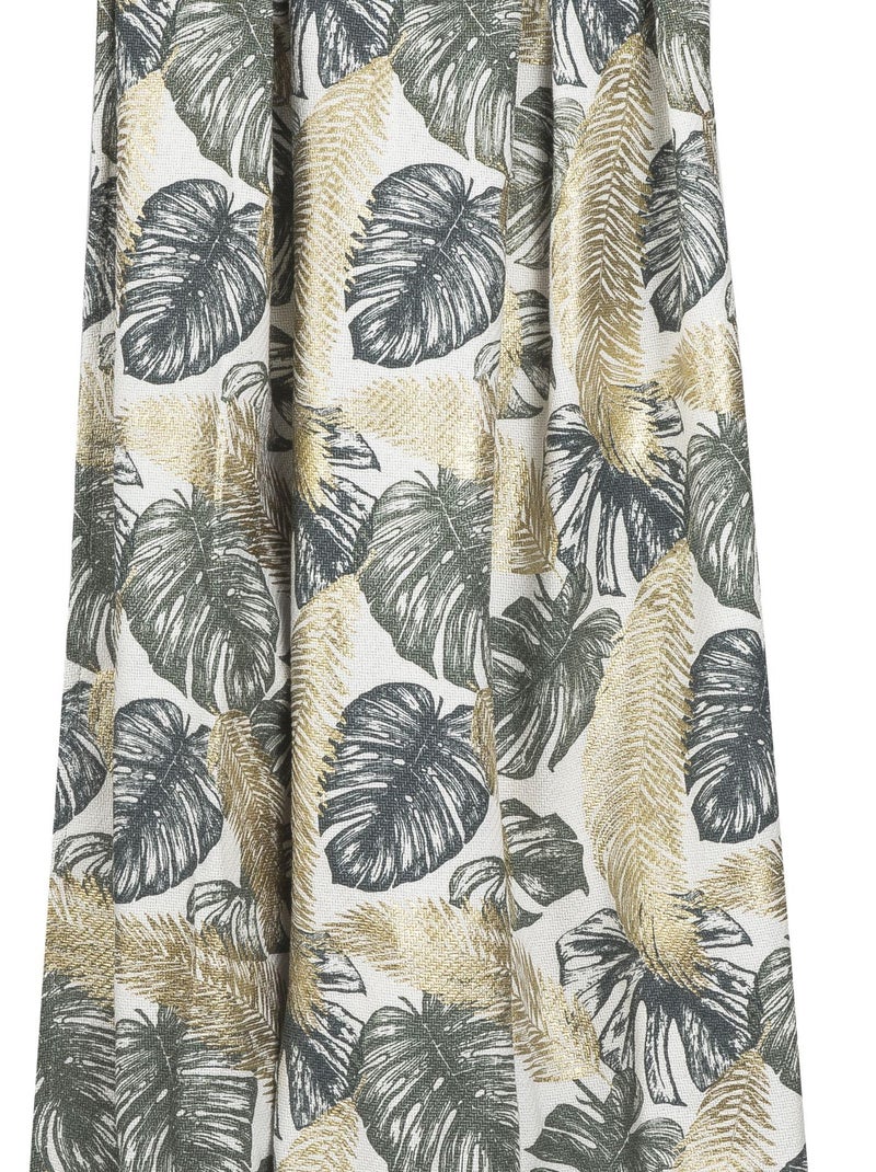 Plaid en coton JUMANJI dessus chambray 'Deko&co' Blanc Vert - Kiabi