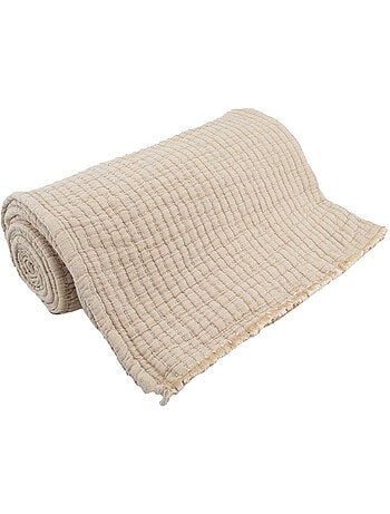Plaid en coton lavé matelassé boutis