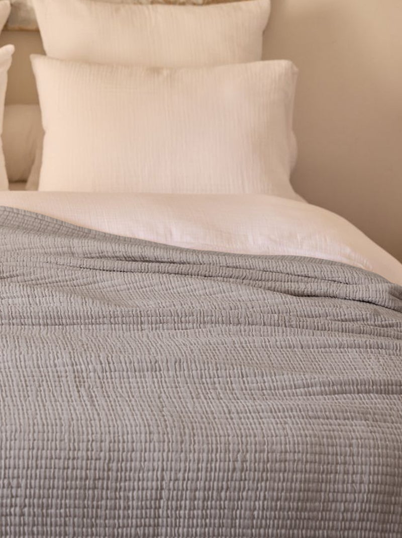 Plaid en coton lavé SEVILLE Bronze - Kiabi