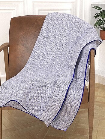 Plaid en coton recyclé 140x200 cm PIERRE, par Soleil d'Ocre