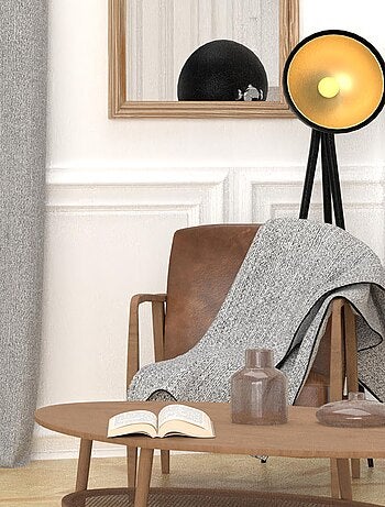 Plaid en coton recyclé 140x200 cm PIERRE, par Soleil d'Ocre