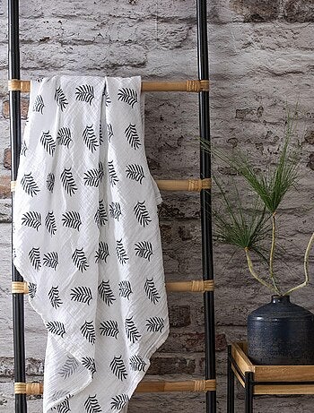 Plaid en double gaze de coton 'Deko&co'