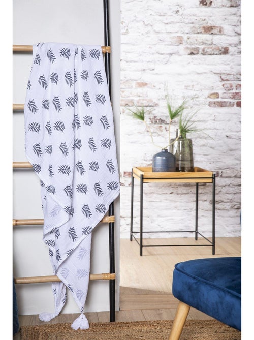 Plaid en double gaze de coton 'Deko&co' - Kiabi Plaid en double gaze de coton 'Deko&co' - Kiabi