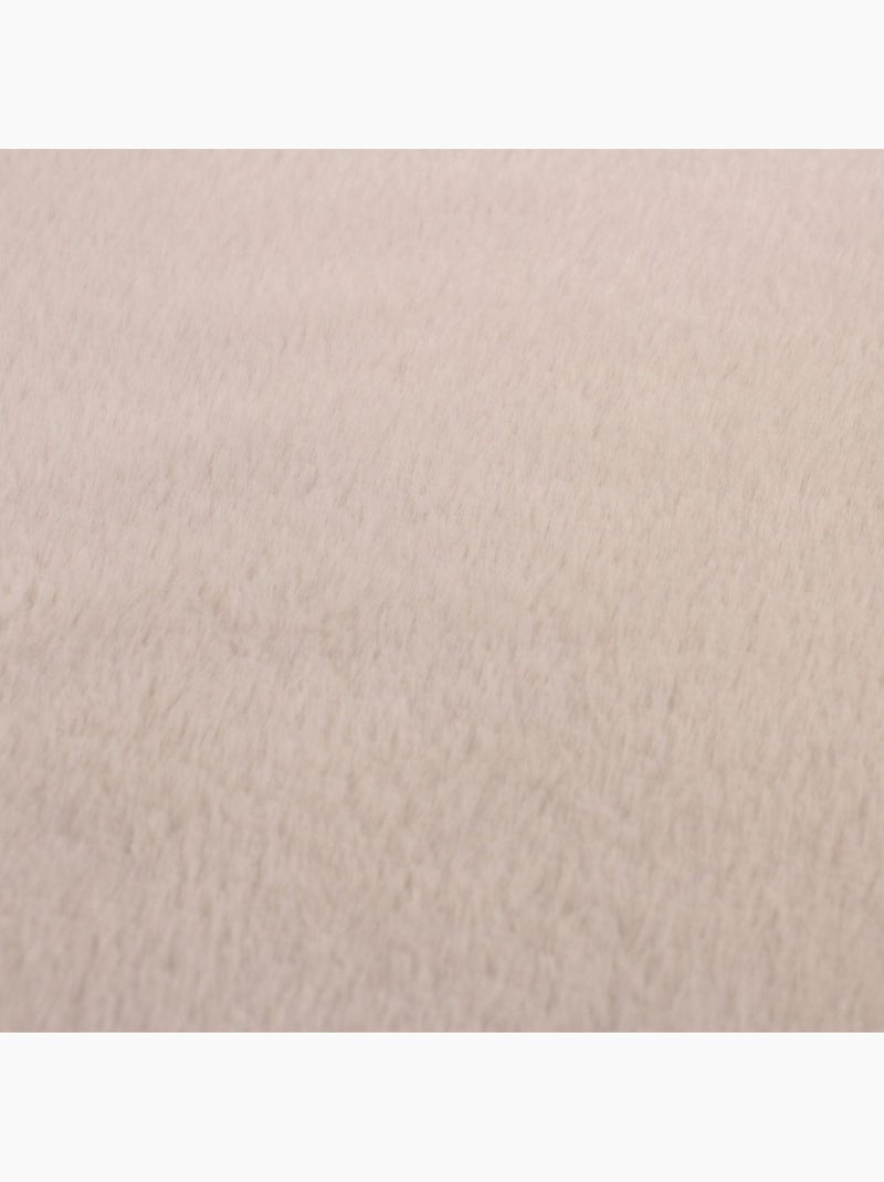 Plaid en fausse fourrure 157x230cm Beige - Kiabi