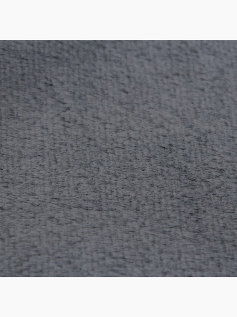 Plaid en fausse fourrure 157x230cm Gris foncé - Kiabi