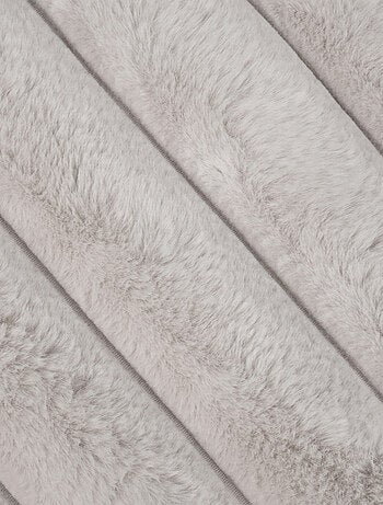 Plaid en fausse fourrure ultra douce à bandes