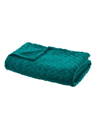 Plaid en Flanelle détails losanges en 3D