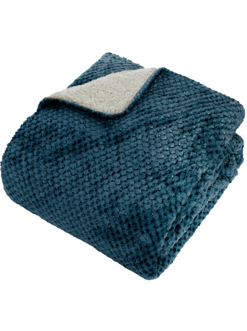 Plaid en flanelle effet sherpa LYNO - Kiabi Plaid en flanelle effet sherpa LYNO - Kiabi