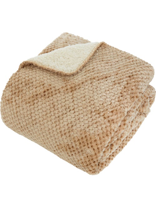 Plaid en flanelle effet sherpa LYNO - Kiabi Plaid en flanelle effet sherpa LYNO - Kiabi